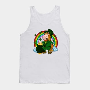 Unicorn Leprechaun - St Patricks Unicorn Tank Top